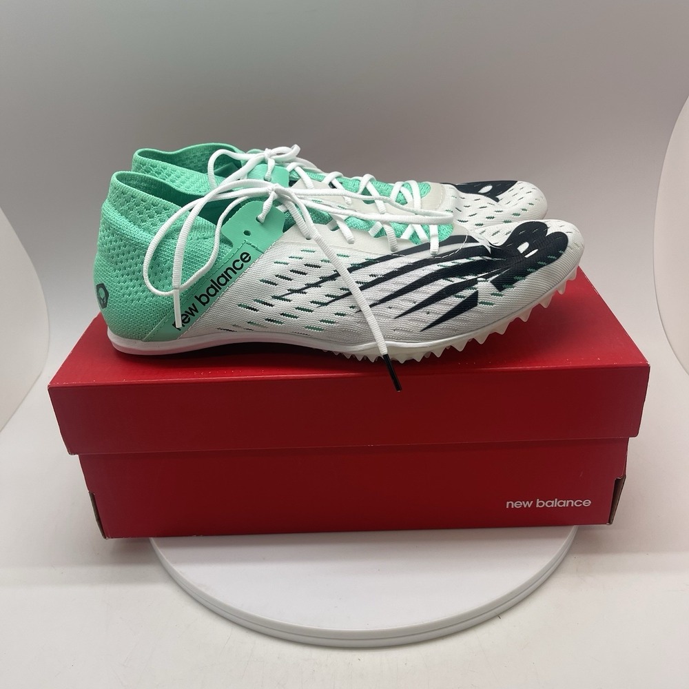 New Balance Spikes Womens 10.5‎ B 800 V6 WMD800G6 White Track Running Shoes New